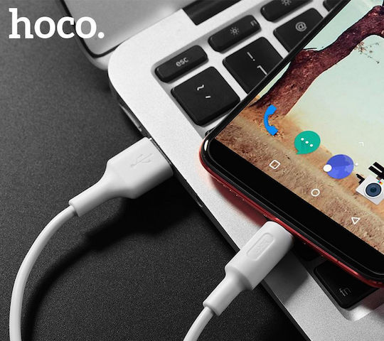 Hoco X25 Soarer USB 2.0 Cable USB-C male - USB-A Λευκό 1m HC-X25TW
