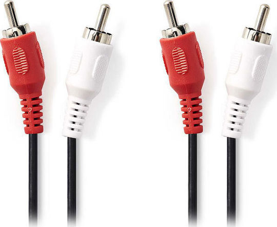 Nedis Cable RCA male - RCA male 1m CAGB24200BK10