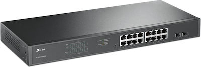 TP-LINK TL-SG1218MPE v1 Verwaltet L2 PoE+ Switch mit 16 Ports Gigabit (1Gbps) Ethernet und 2 SFP Ports