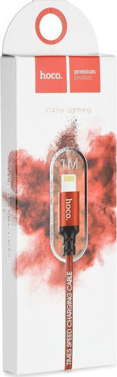 Hoco Braided USB to Lightning Cable Κόκκινο 1m (X14)