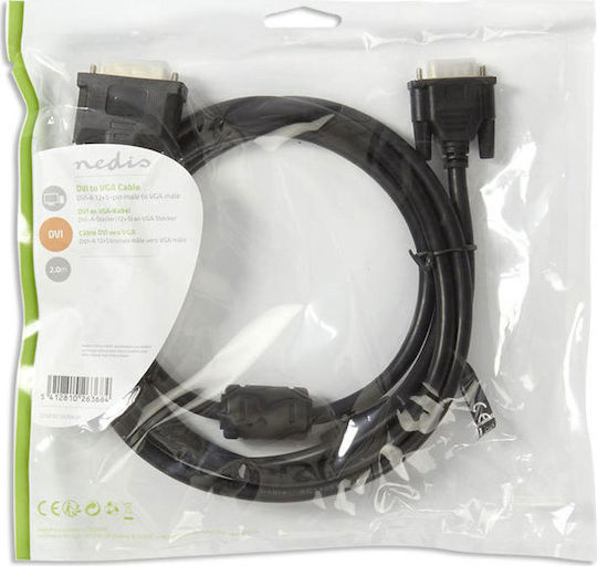 Nedis Cablu DVI-A de sex masculin - VGA 2m Negru (CCGP32100BK20)