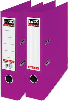 Skag Caiet cu inele 8/32 pentru Hârtie A4 cu 2 Rings Inele Violet Systems P.P