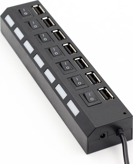 Intronics USB-Hub 7 Anschlüsse USB 2.0 mit USB-A Anschluss