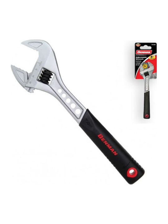 Benman French Wrench with Adjustable Opening 30mm and Anti-Slip Handle 200mm