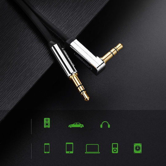 Ugreen 3.5mm Male to 3.5mm Male Audio Cable Black 1m with Gold Plated Terminals 10597