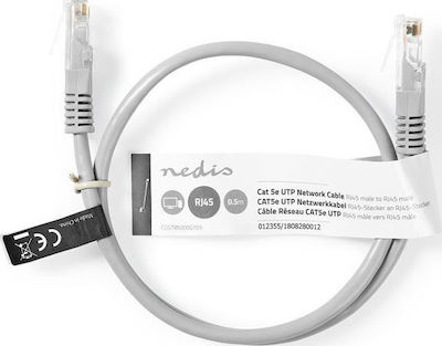 Nedis U/UTP Cat.5e Ethernet Cable 0.5m Gray