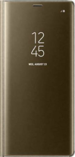 Clear View Book Plastic Auriu (Huawei P40 Lite E)