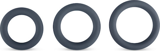 Boners Piece Cock Ring Set Grey