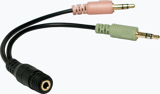LogiLink CA0020 Μετατροπέας 3.5mm 2x male σε 3.5mm female 1τμχ