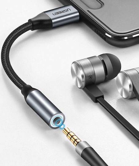 Ugreen Конвертор USB-C мъжки към 3.5mm женски Сив 1бр 30632