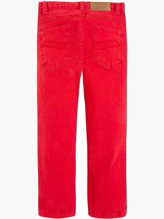 Mayoral Kids Fabric Trousers Red