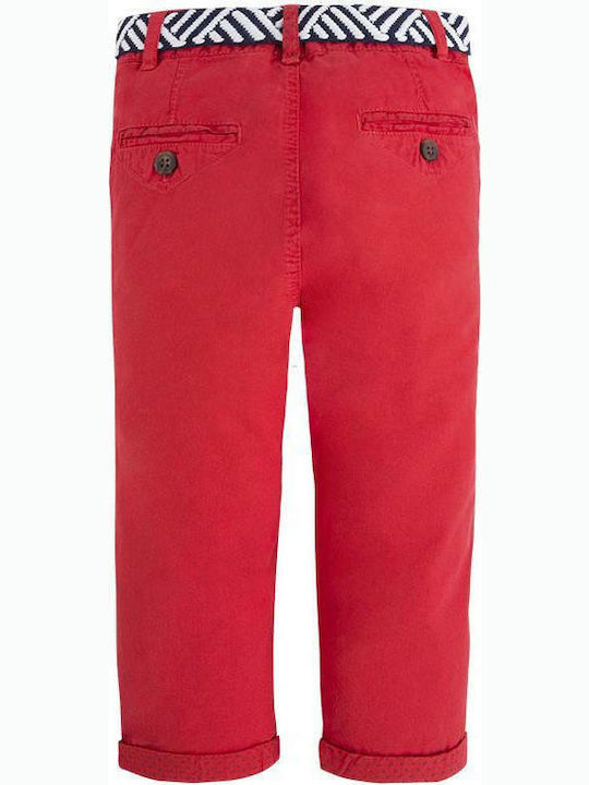 Mayoral Kids Fabric Trousers Red