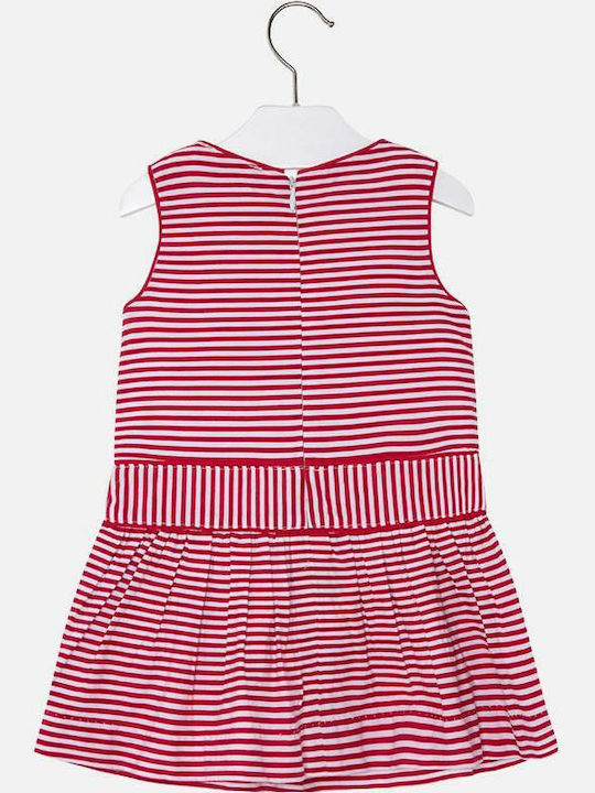 Mayoral Kids Dress Striped Sleeveless Red