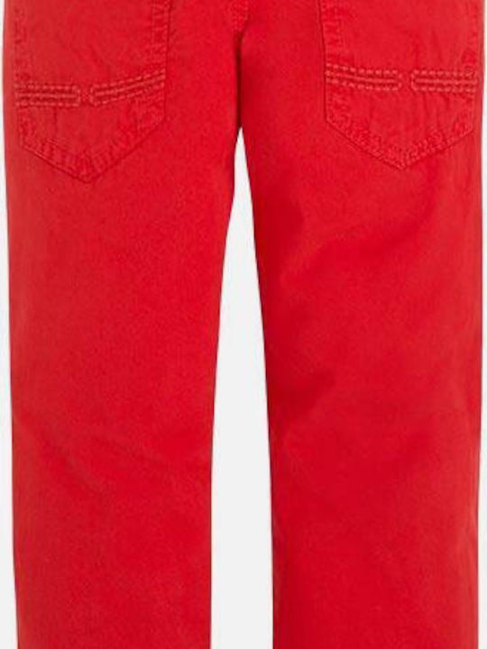 Mayoral Kids Fabric Trousers Red