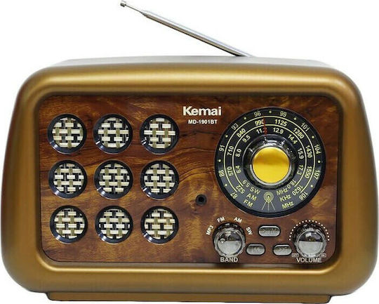KEMAI MD-1901BT Retro mit USB Braun