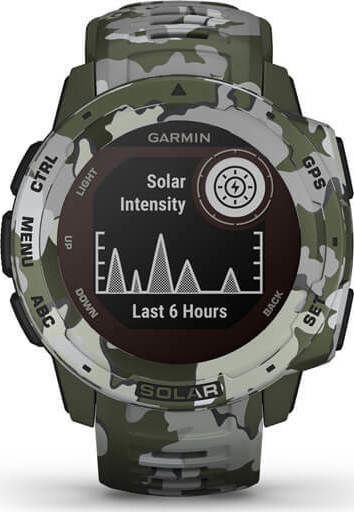 Garmin Instinct Solar 45mm Αδιάβροχο Smartwatch με Παλμογράφο (Lichen Camo)