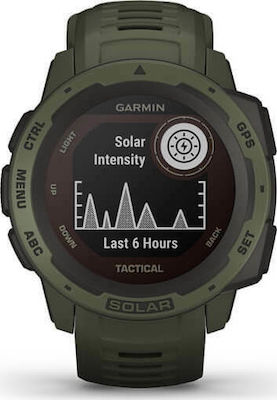 Garmin Instinct Solar Tactical Edition 45mm Waterproof Smartwatch with Heart Rate Monitor (Moss)