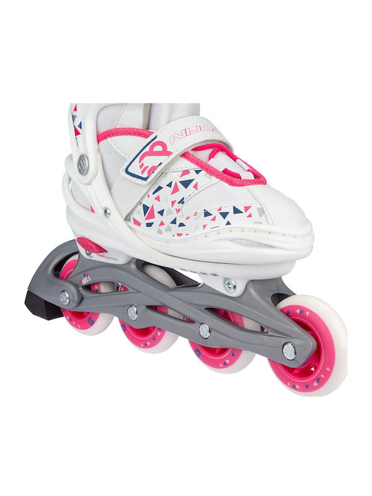 Nijdam Wedge Inline Αυξομειούμενα Rollers Λευκά Παιδικά Nijdam Wedge Inline Αυξομειούμενα Rollers Λευκά Παιδικά