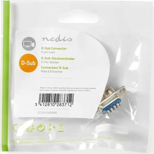 Nedis D-Sub Chassis Mount D-Sub 9-Pin Male Metal (CCGP52800ME)