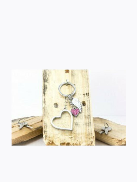 Troika Keychain Love Is In The Air Metallic Silver