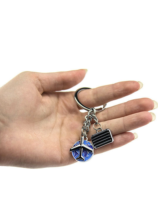 Troika Keychain Weltenbummler Metallic Blue