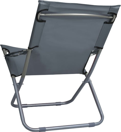 vidaXL Chair Beach Gray 58x76x88cm Set of 2pcs
