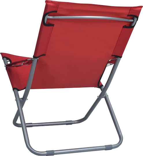 vidaXL Καρέκλα Παραλίας Κόκκινη 58x76x88εκ. Σετ 2τμχ