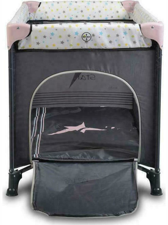 Moni Star Duo Παρκοκρέβατο Pink 120x60cm