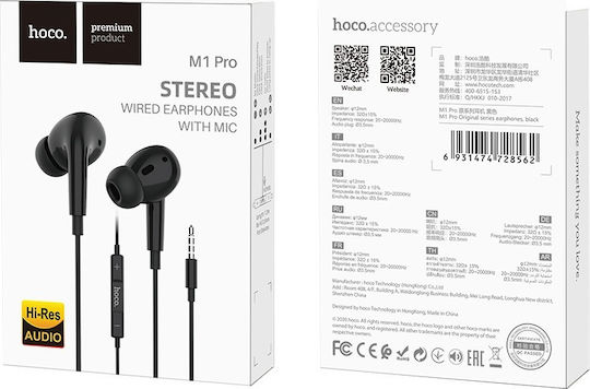 Hoco M1 Pro In-Ear Freihändig Kopfhörer mit Stecker 3.5mm Schwarz