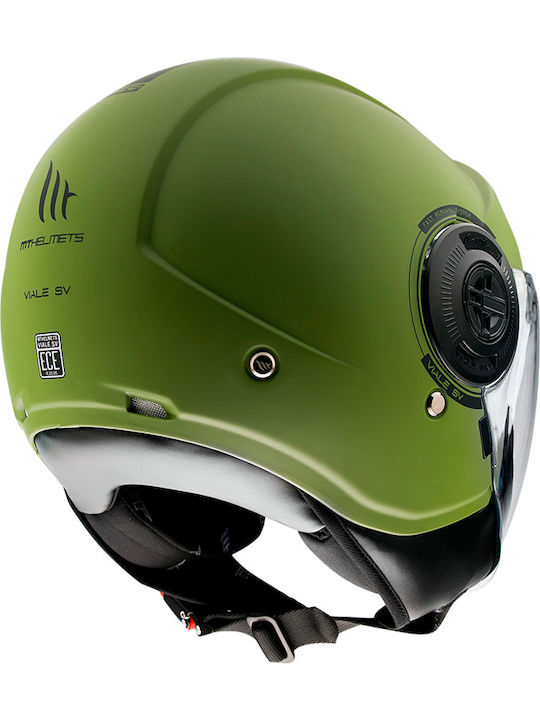 MT Viale SV A6 Matt Green Κράνος Μηχανής Jet DOT / ECE 22.05 1050gr