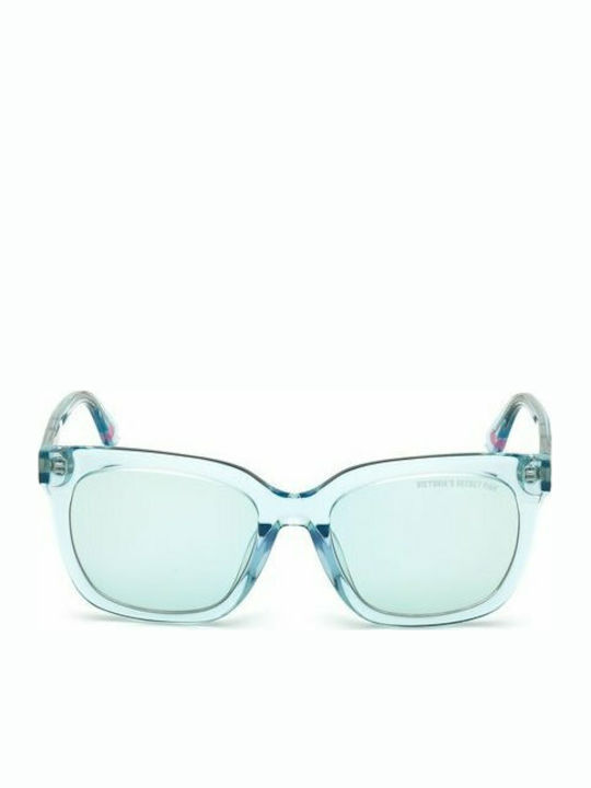 Victoria's Secret Pink Women's Sunglasses with Turquoise Plastic Frame and Light Blue Lens PK0018 89N