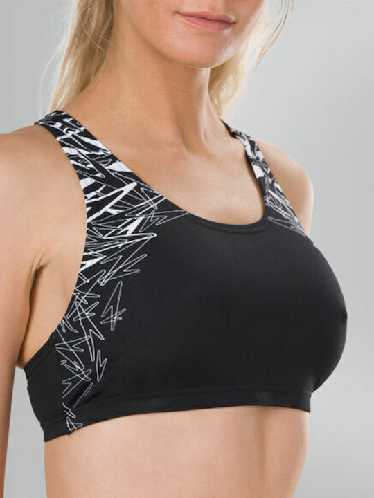 Boom Placement Sportiv Set Bikini Sutien sport Negru