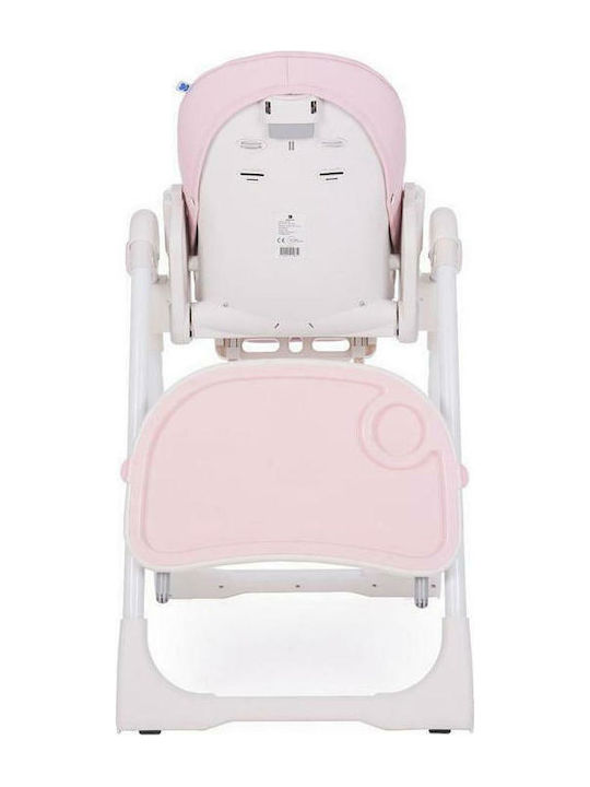 Kikka Boo Pastello Foldable Baby Highchair with Adjustable Height Pink