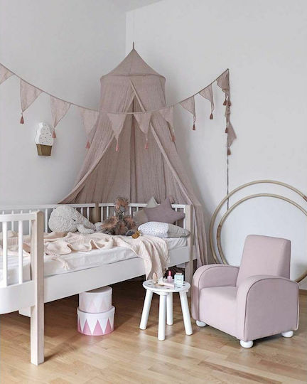 Jabadabado Mosquito Net Room Cotton K038 Pink 230cm