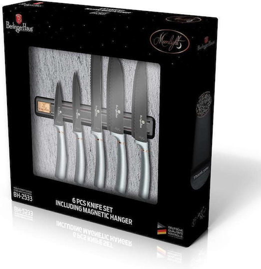 Berlinger Haus Moonlight Collection Knife Set with Block from Stainless Steel 5pcs
