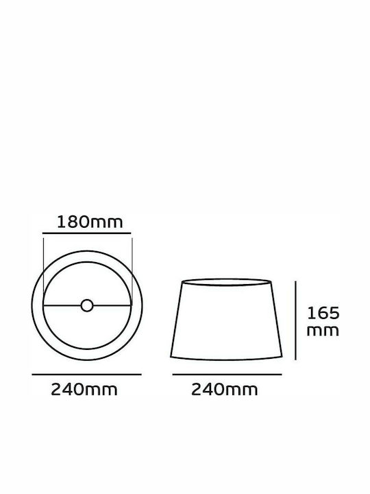 VK Lighting Καπέλο Φωτιστικού 24x16.5εκ.