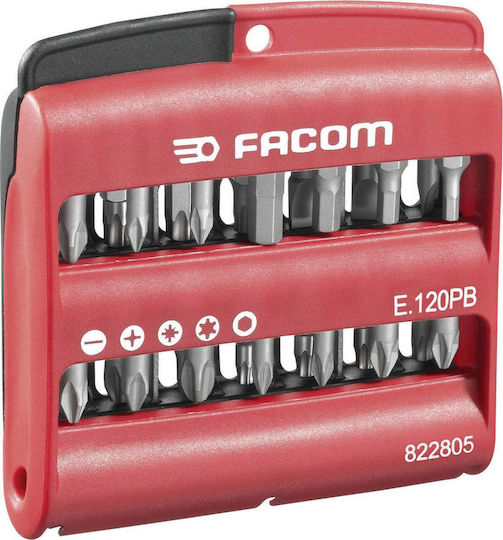 Facom Σετ 28 Μύτες Κατσαβιδιού Σταυρός / Torx / Αστέρι