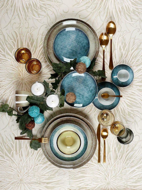 Cryspo Trio La Palma Colorful Porcelain Dinnerware Set 20pcs