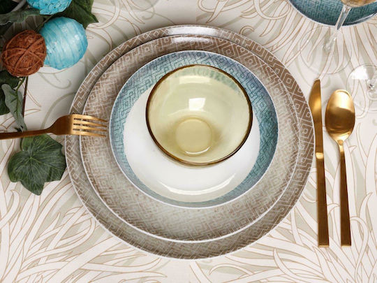 Cryspo Trio La Palma Colorful Porcelain Dinnerware Set 20pcs
