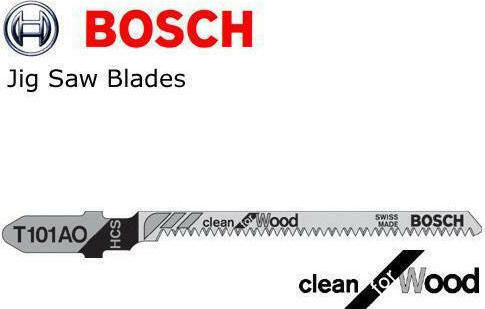 Bosch T101AO Jig Saw Blade for Wood 83mm Clean for Wood 5pcs 2608630031
