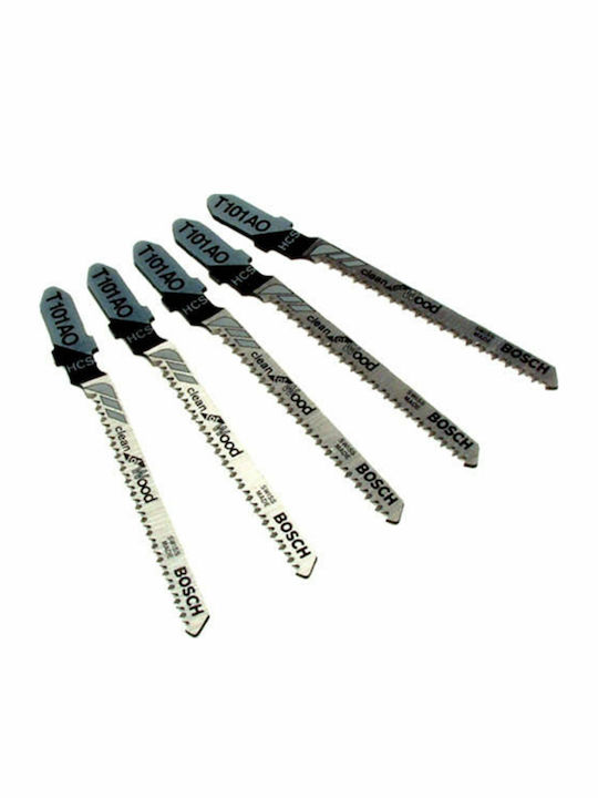 Bosch T101AO Jig Saw Blade for Wood 83mm Clean for Wood 5pcs 2608630031