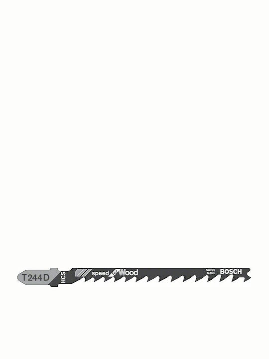 Bosch T244D Jig Saw Blade for Wood 75mm Speed for Wood 5pcs 2608630058