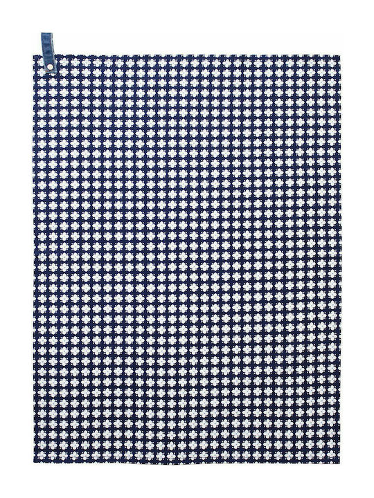 Laura Ashley Humble Daisy Blueprint Towel from 100% Cotton in Blue Color 50x70cm