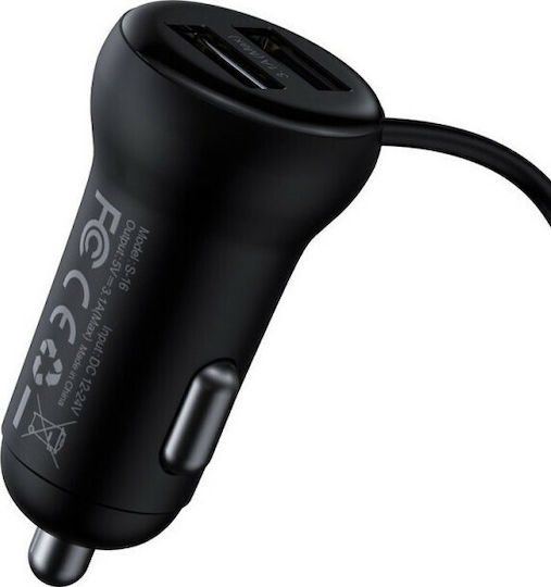 Baseus FM Transmitter Αυτοκινήτου S-16 με Bluetooth / USB / AUX / MicroSD