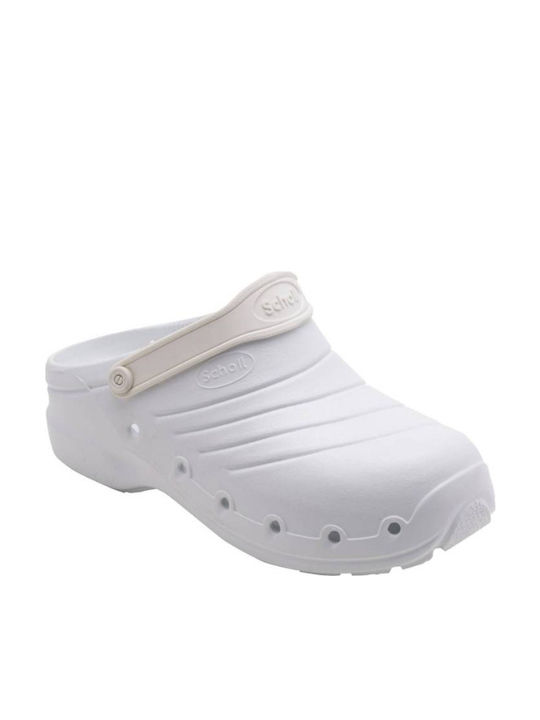Scholl Work Light Анатомични Клоги Бял