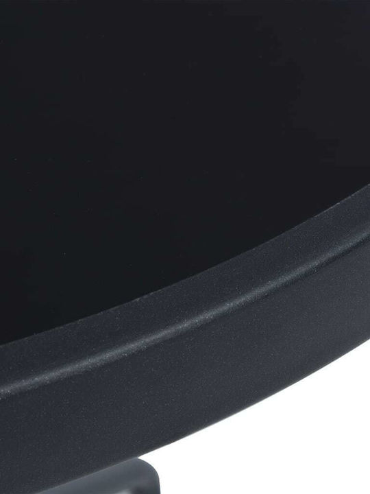 Outdoor Dinner Free Standing Metal Table Black 80x80x72cm