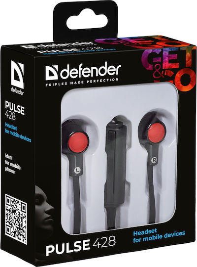 Defender Pulse 428 Безжични Стерео с жак 3.5mm Черен