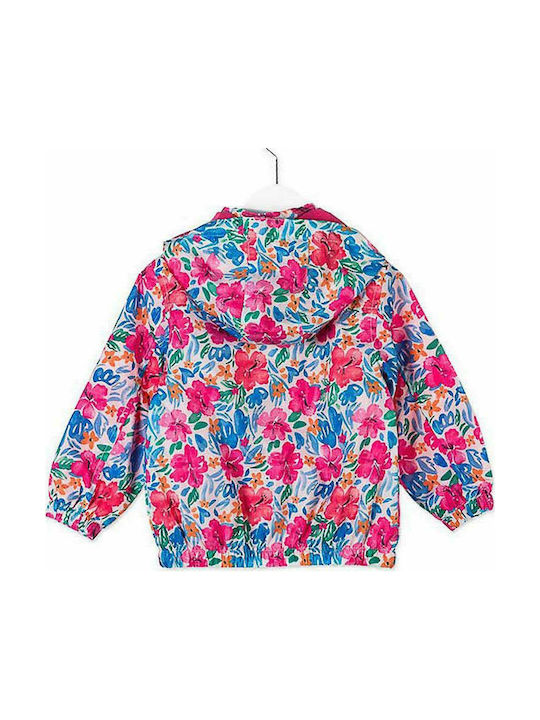 Losan Jachetă casual pentru copii Scurt cu glugă Multicolor Parka All Over Print & Hood