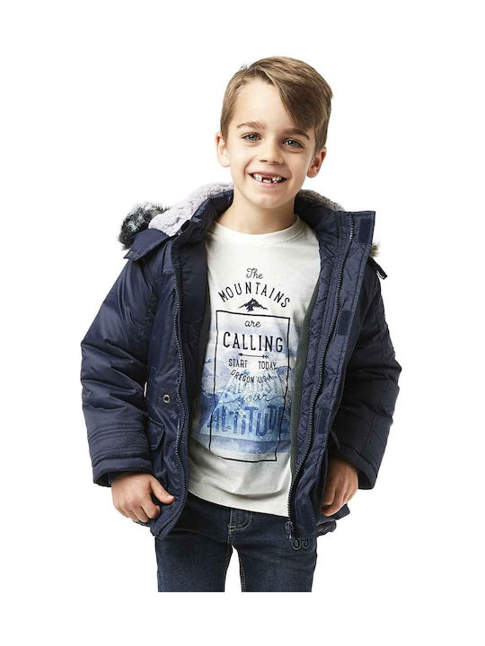 Losan Kids Parka Long with Hood Navy Blue 725-2006AC