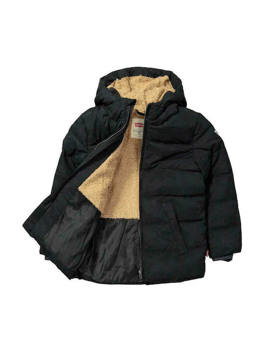 Levi's Kinderjacke Kurz mit Kapuze Schwarz